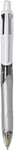 BIC 4-Color 3+1 Retractable Ballpoint Pen with Red, Blue, Black Ink and 0.7 mm Mechanical Pencil, 1-Count in Assorted Ink