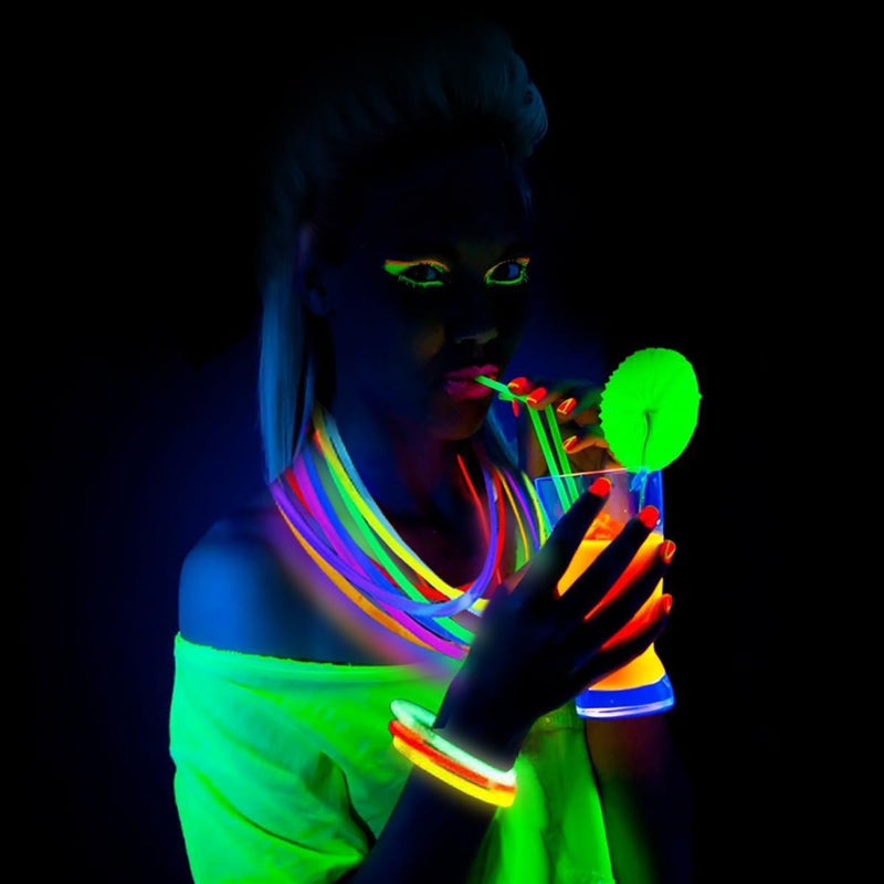 Ammy Glow Glow Sticks Bulk Party Pack, 205 Pcs Kit with Connectors & Glasses for Kids, LED Neon Glow in the Dark Party Supplies for Birthdays & Events