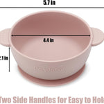 PandaEar 3 Pack Baby Bowls with Suction| Stay Put Silicone Food Bowl for Babies Kids Toddlers Infants| Food Grade Soft Safe BPA-Free Silicone (Pink)
