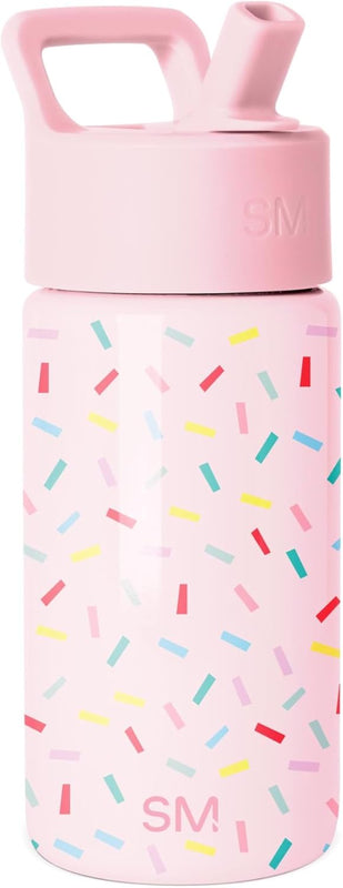 Simple Modern Kids Water Bottle & Toddler Cup | 14oz | Confetti | Insulated Stainless Steel Toddler Water Bottle, Kids Tumbler with Straw | Spill Proof for School, Girls, Boys | Confetti