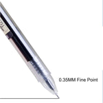 BEMLP Gel Ink Pen Japanese Style Liquid Ink Rollerball Pens Quick Drying 0.35mm Ultra Fine Point Ballpoint Maker Pen Premium for Office School Stationery Supply,12 Pcs/Set, Black