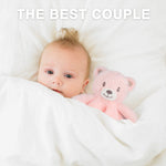 Baby Bear Security Blanket Soft Minky Baby Lovey Plush Unisex Lovie Gift for Toddlers and Infants