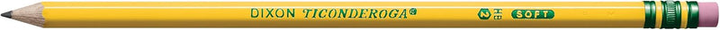 Ticonderoga Wood-Cased Pencils, Pre-Sharpened, 2 HB Soft, Yellow, 30 Count, 6 Packs/180 Count Total