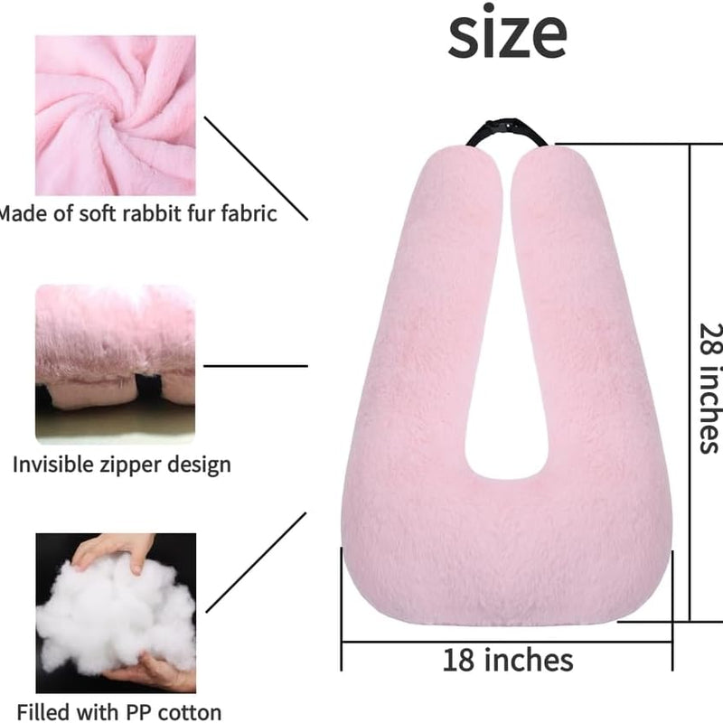 FHSGGP Travel Pillow Cushion for The Back Seat of Car Car Pillow | for Kids A Sleeping Artifact Suitable for Long-Distance Travel of Adults and Children Travel Pillow for Kids Pink