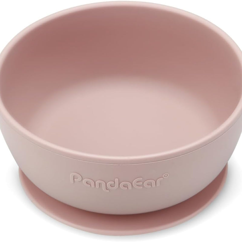 PandaEar 3 Pack Baby Bowls with Suction| Stay Put Silicone Food Bowl for Babies Kids Toddlers Infants| Food Grade Soft Safe BPA-Free Silicone (Pink)