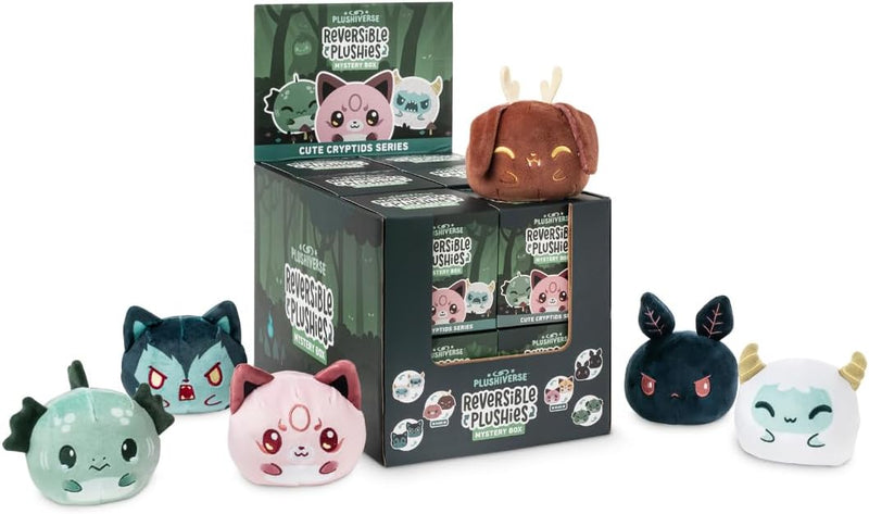 TeeTurtle 3" Reversible Mystery Box Plushie - Cute Cryptids Series - Surprise Soft Stuffed Animal Blind Box