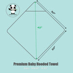HIPHOP PANDA Hooded Towel - Rayon Made from Bamboo, Bath Towel with Bear Ears for Newborn, Babie, Toddler, Infant - Absorbent Large Baby Towel - Bear, 30 x 30 Inch
