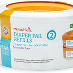Munchkin Arm & Hammer Diaper Pail Refills, Lavender, 2 Pack