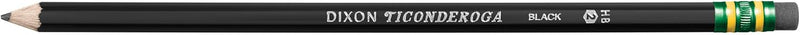 Ticonderoga Wood-Cased Pencils, Pre-Sharpened, 2 HB Soft, Black, 10 Count