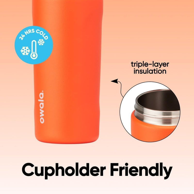 Owala FreeSip Kids Stainless Steel Water Bottle 16 oz Blue Citrus