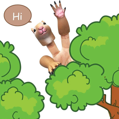 Novelty Squirrel Finger Puppet Tiny Hands Theater Prop | Durable, Low-Odor PVC for Gag Gifts, White Elephant Exchanges, and Easter Baskets | Hilarious Accessory for Adults & Kids' Skits, Story Time, and Screen-Free Play.