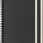 DSTELIN Blank Spiral Notebook, 2-Pack, Soft Cover, Sketch book, 100 Pages / 50 Sheets, 7.5 inch x 5.1 inch, 100GSM, (Black)