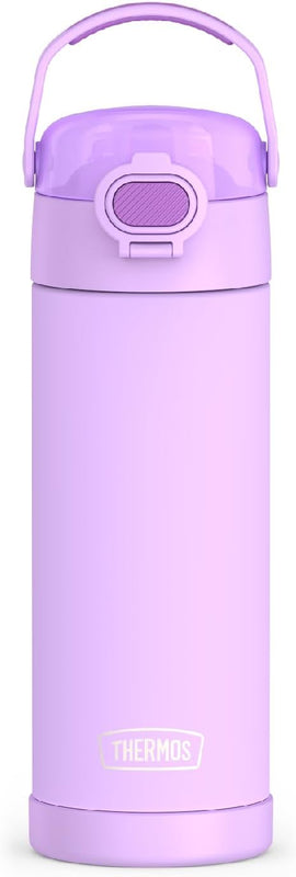 THERMOS FUNTAINER Water Bottle with Spout, 16oz, Neon Purple | Kids Stainless Steel Insulated Water Bottle, Keeps Drinks Cold Longer for School & Play, BPA-Free