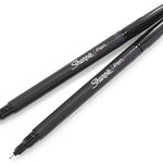 SHARPIE Felt Tip Pens, Fine Point (0.4Mm) Felt Tip Markers, Journaling Pens, Art Markers, Drawing Markers, Black, 4 Count