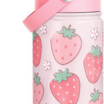 Bow Kids Water Bottle With Straw Lid 12oz Insulated Stainless Steel, Travel Tumbler, Pink Bow Gifts For Girls, Birthday, Christmas, Back To School