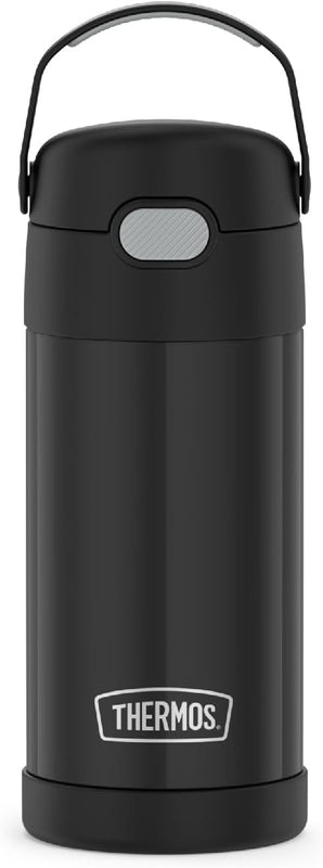 THERMOS FUNTAINER Water Bottle with Straw, 12oz, Construction | Kids Stainless Steel Insulated Water Bottle, Keeps Drinks Cold Longer for School & Play, BPA-Free