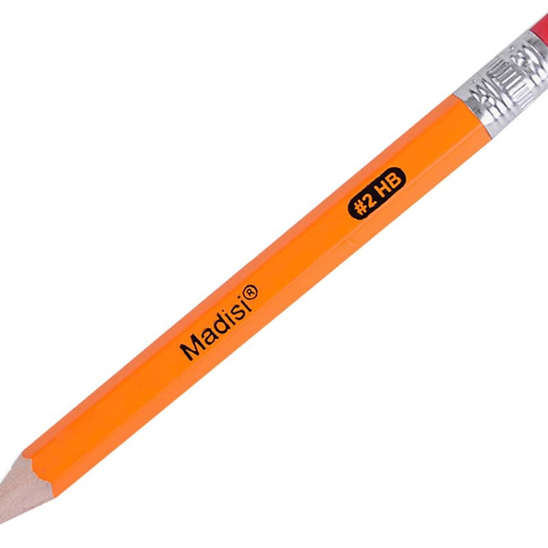 Madisi Mini Golf Pencils Bulk with Eraser, 96 Count, #2 HB Pre-Sharpened | 3.5" Short Pencils Small Half Pencils for Kids