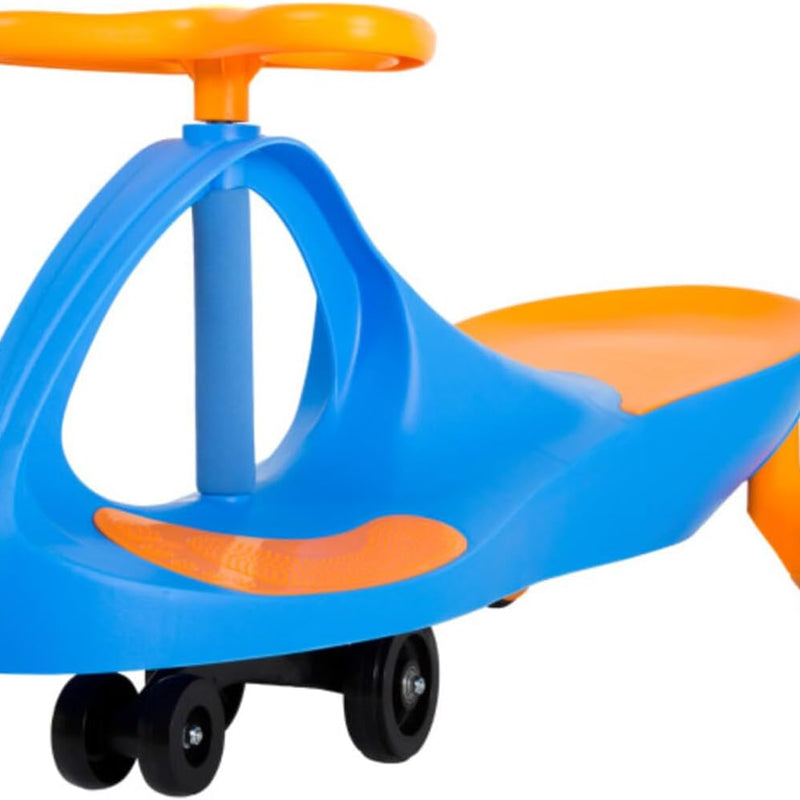 Blue and Black Lil' Rider Wiggle Car Ride on Toy, No Batteries, Gears, or Pedals, Ages 3 and Up, Develops Motor Skills, Indoor or Outdoor Use
