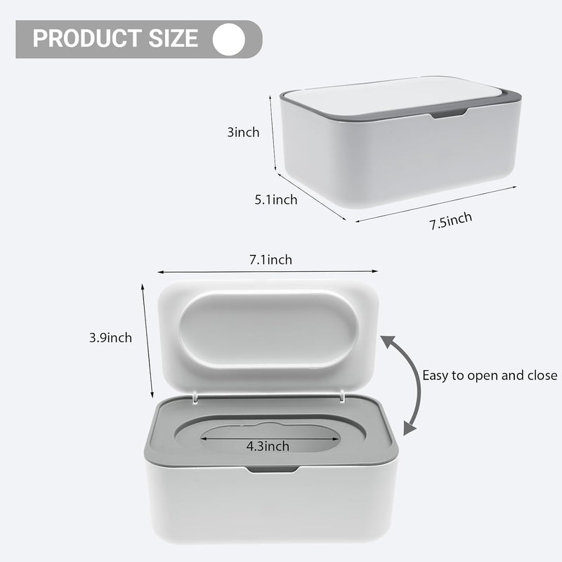 Flushable Wipes Dispenser Compatible with Cottonelle, Wipe Holder for Bathroom with Leak-Proof, Baby Wipes Container Diaper Wipe Dispenser for Home, Office, Cars