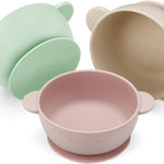 PandaEar 3 Pack Baby Bowls with Suction| Stay Put Silicone Food Bowl for Babies Kids Toddlers Infants| Food Grade Soft Safe BPA-Free Silicone (Multi-Color)