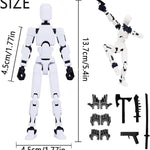 2026 New Assembly Completed-Titan 13 Action Figure,Dummy Robot 13 Action Figures Set,3D Printed Multi-Jointed Action Figures,Nova 13 Action Figure for Collectors Desktop Decorations (5pcs)