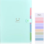 SKYDUE Expanding File Folder with 5 Pockets, Cute Accordion File Organizer, Letter Size Filing Folder, Letter Size Folders for Documents, School Office Supplies Marble Pink