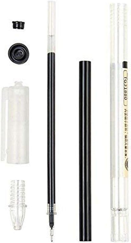 BEMLP Gel Ink Pen Japanese Style Liquid Ink Rollerball Pens Quick Drying 0.35mm Ultra Fine Point Ballpoint Maker Pen Premium for Office School Stationery Supply,12 Pcs/Set, Black