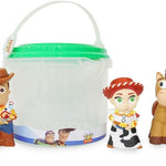 Disney Store Official Toy Story Bath Toys Set - Includes 5 Detailed Toys with a Straining Storage Bucket - Bath Time Fun & Water Play Set for Kids