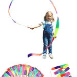 dervea 20 Pack Ribbon Dancing Wands Party Favors for Kids, Rainbow Birthday Decorations, Princess Party Supplies, Girls Party Games, Gymnastics Goody Bag Stuffers (Rainbow)