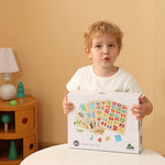 6-pack Wooden Peg Puzzles for Toddlers, Alphabet Number Shape Animal Dinosaur Vehicle Preschool Learning Toys