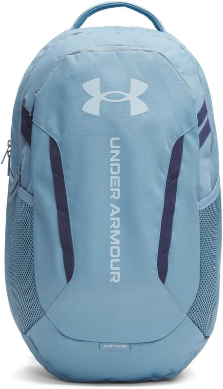 Under Armour Unisex-Adult Hustle 6.0 Backpack, (002) Black/Black/White, One Size Fits Most