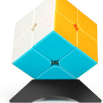 3x3 Stickerless Speed Cube with Stand and Tutorial for Kids STEM Learning Toy