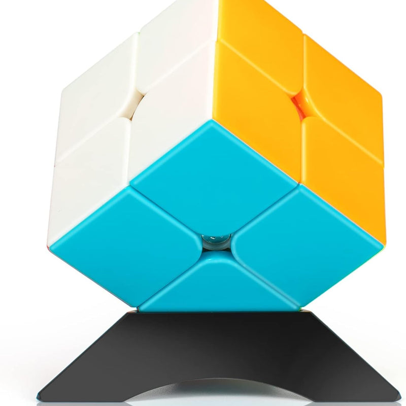 3x3 Stickerless Speed Cube with Stand and Tutorial for Kids STEM Learning Toy