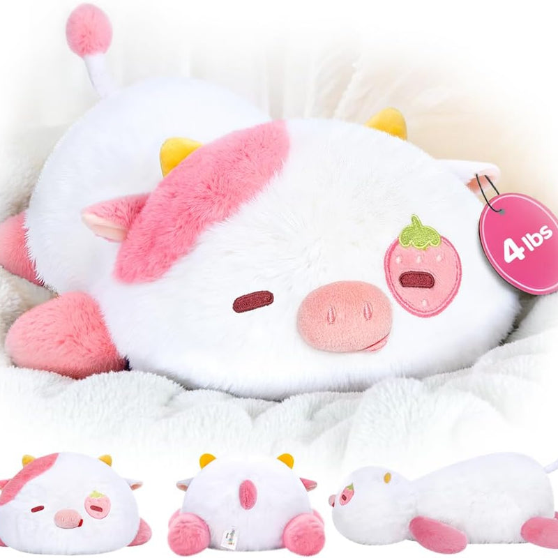 Mewaii Mom's Choice Award | 4 lbs Weighted Stuffed Animals Highland Cow - 23" Heavy Weighted Plush & Stuffy - Realistic Scottish Cow Plushy Gift for Kids & Adults - Large Cuddly Weighted Cow Toy