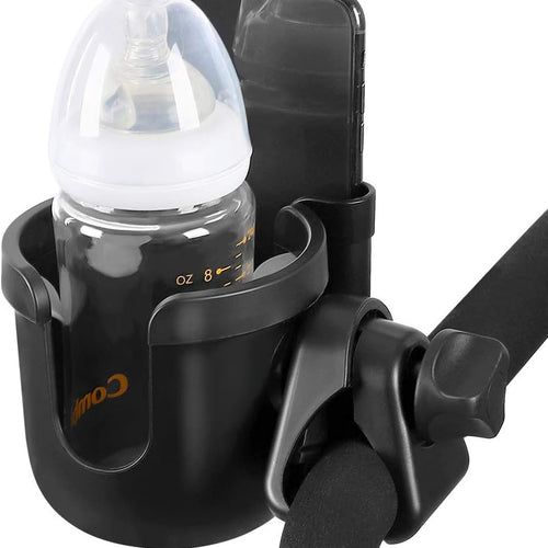 Accmor Stroller Cup Holder with Phone Holder, Bike Cup Holder, Universal Cup Holder for Uppababy Nuna Doona Strollers, 2-in-1 Cup Holder for Walker, Wheelchair, Scooter