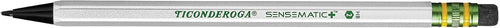 Ticonderoga Sensematic Mechanical Pencil, 0.7mm Lead, Silver, 2 Count