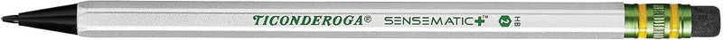 Ticonderoga Sensematic Mechanical Pencil, 0.7mm Lead, Silver, 2 Count