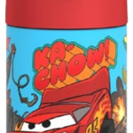 THERMOS FUNTAINER Water Bottle with Straw, 12oz, Cars | Kids Stainless Steel Insulated Water Bottle, Keeps Drinks Cold Longer for School & Play, BPA-Free