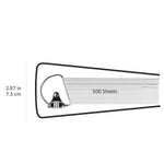 Amazon Basics 3 Ring Binders, 2 Inch, D-Ring Organizer for School, Home Office, White, 4 Pack
