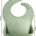 PandaEar Set of 3 Silicone Baby Bibs Waterproof, Soft, Unisex, 10-72 Months