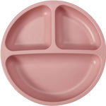 PandaEar 3 Pack Toddler Plates, Silicone Divided Suction Plate for Babies, BPA-Free 100% Food-Grade Silicone Unbreakable Baby Plate (Pink/Linen/Light Pink)
