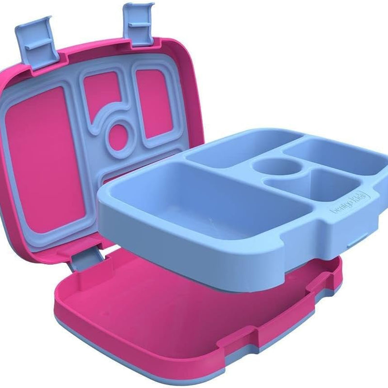 Bentgo Kids Prints Leak-Proof, 5-Compartment Bento-Style Kids Lunch Box - Ideal Portion Sizes for Ages 3-7, Durable, Drop-Proof, Dishwasher Safe, & PFAS & BPA-Free Materials (Rainbows & Butterflies)