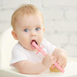 5Pcs Silicone Teether Tube Chew Straw Toy for Infants Toddlers, BPA Free, Freezable, Dishwasher Safe