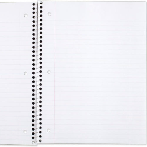 Mead Spiral Notebook, 6 Pack, 1 Subject, Wide Ruled Paper, 7-1/2" x 10-1/2", 70 Sheets per Notebook, Colors Will Vary (930201-ECM25)