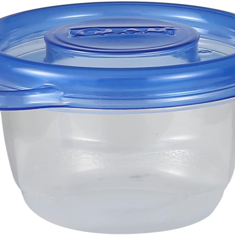 Glad GladWare Mini Round Food Storage Containers, 4 Oz, 8 Count | BPA-free, lock-tight seal for snacks, portion control, and on-the-go; reusable and stackable