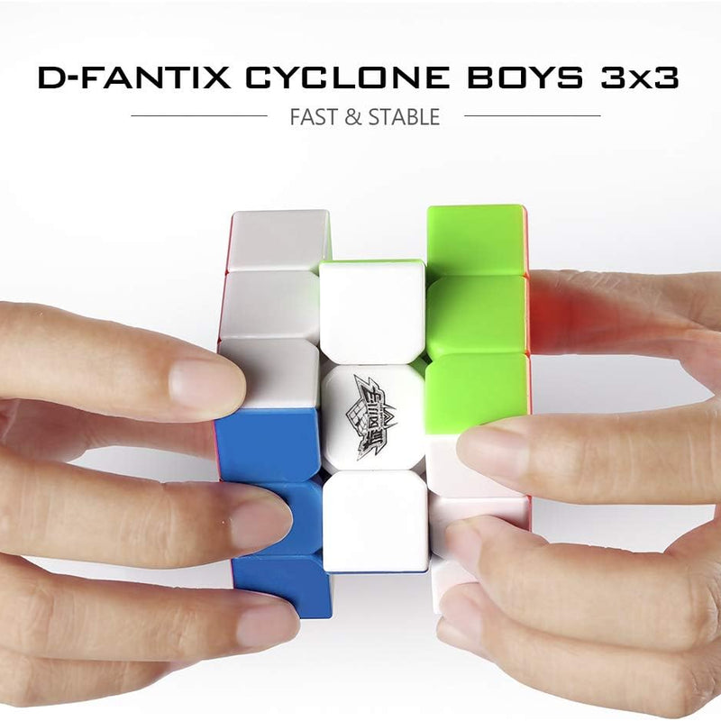 D-FantiX Cyclone Boys 3x3 Speed Cube, Stickerless Magic Cube Puzzles for Beginners and Professionals