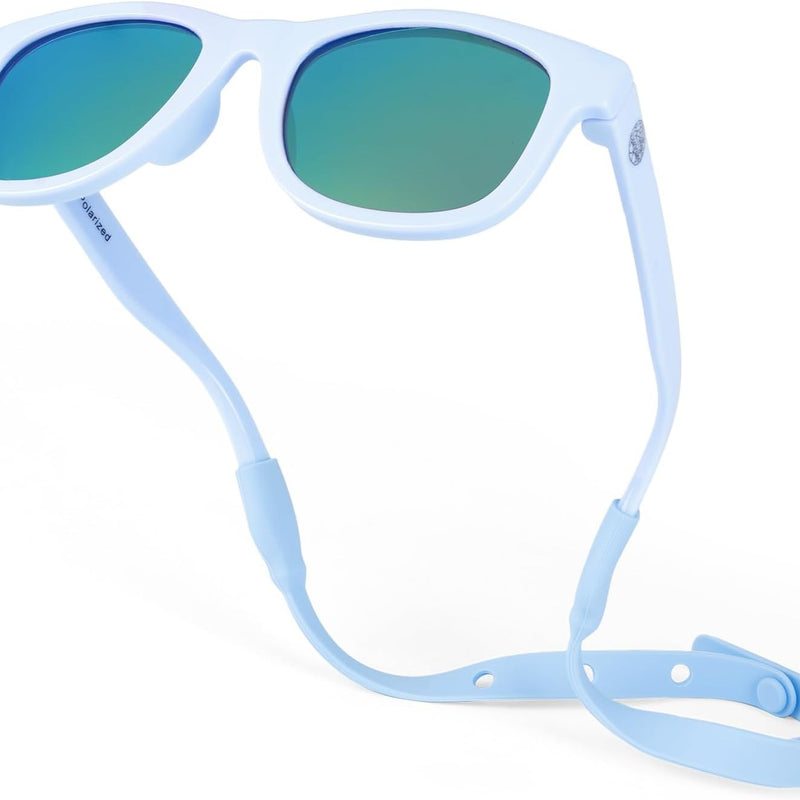 Polarized Baby Sunglasses With Strap - Unbreakable Flexible Infant Sunglasses For Toddlers Newborns 0-24 Months