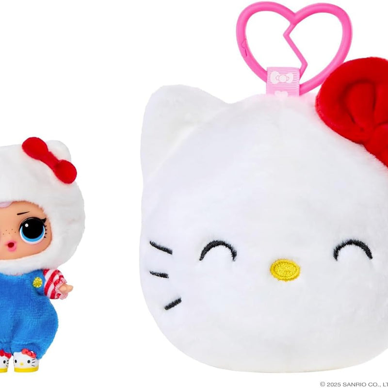 LOL Surprise Loves Hello Kitty and Friends Reversible Plush - Blind Plush with Matching Tot, Sanrio Characters, On-The-Go Play, 5 Surprises, 6 Adorable Styles!