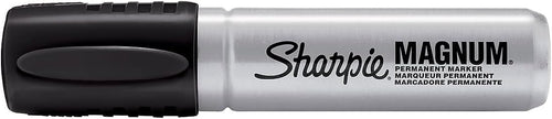 Sharpie Magnum Permanent Markers, Oversized Chisel Tip, Black, 12 Count - Office, Home, Teacher Supplies, Great for Poster Boards