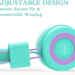 ELECDER i37 Kids Headphones for School Children Girls Boys Teens, Green | Foldable Adjustable Lightweight, 3.5mm Audio Jack On Ear Headphones for Smartphones Chromebook Computer PC Tablets Travel